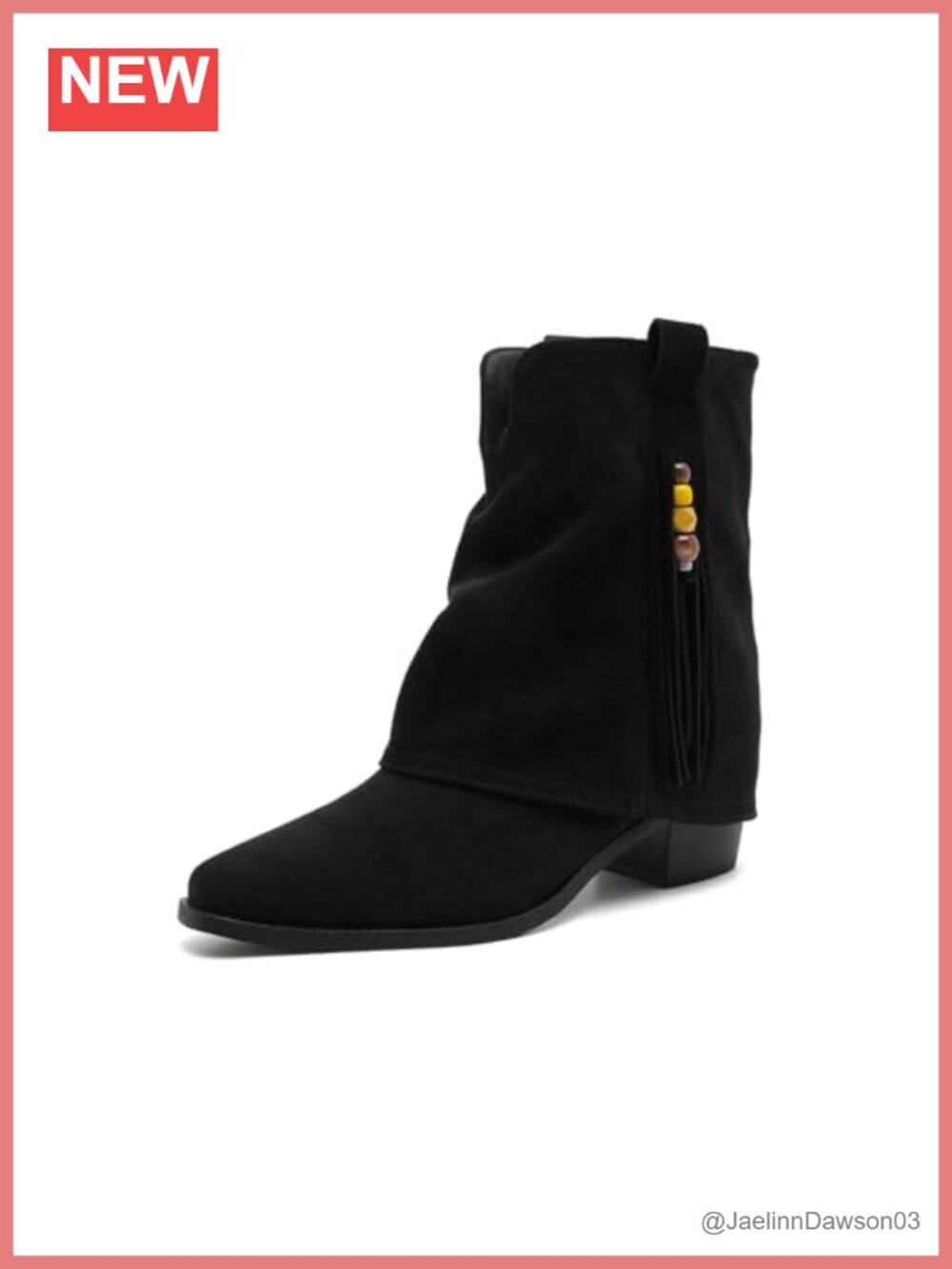 Women's Mid-Calf Suede Snow Boots Faux Fur Lined Slip-On Winter Booties
